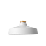 Nordic minimalism 1 - Light White Wooden - Color Iron Conical - Shaped Pendant Light - LightfixturesUAE