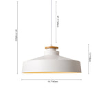 Nordic minimalism 1 - Light White Wooden - Color Iron Conical - Shaped Pendant Light - LightfixturesUAE