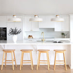 Nordic minimalism 1 - Light White Wooden - Color Iron Conical - Shaped Pendant Light - LightfixturesUAE