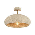 Nordic Stone Style Speckled Semi Flush Mount Ceiling Light - LightfixturesUAE