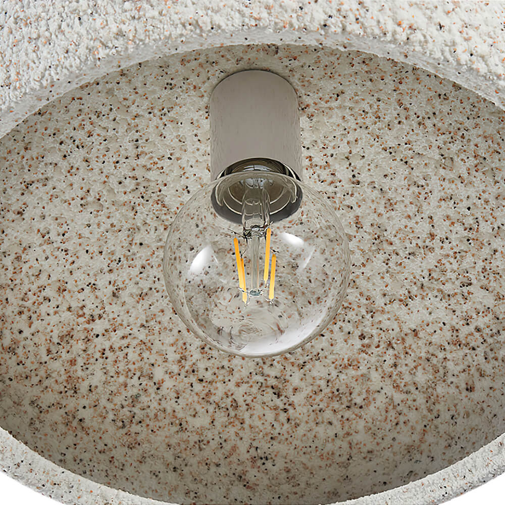 Nordic Stone Style Speckled Semi Flush Mount Ceiling Light - LightfixturesUAE