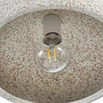 Nordic Stone Style Speckled Semi Flush Mount Ceiling Light - LightfixturesUAE
