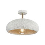 Nordic Stone Style Speckled Semi Flush Mount Ceiling Light - LightfixturesUAE