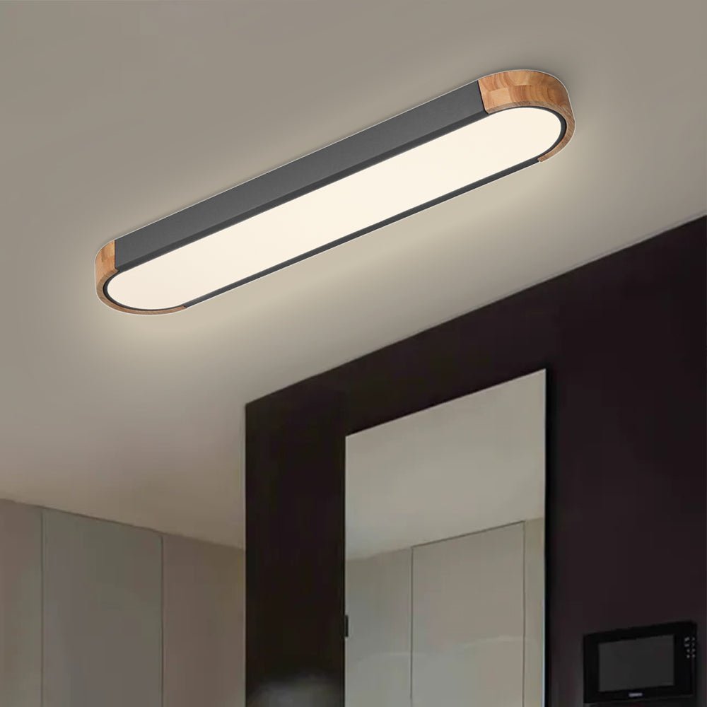 Nordic Style Metal & Wood Dimmable LED Ceiling Light - LightfixturesUAE