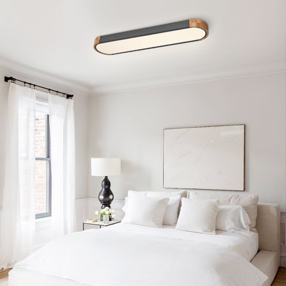 Nordic Style Metal & Wood Dimmable LED Ceiling Light - LightfixturesUAE