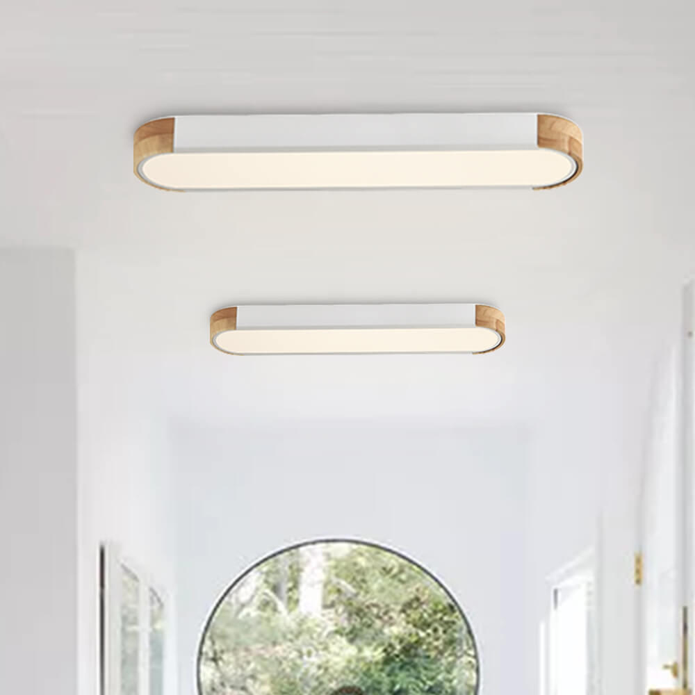Nordic Style Metal & Wood Dimmable LED Ceiling Light - LightfixturesUAE