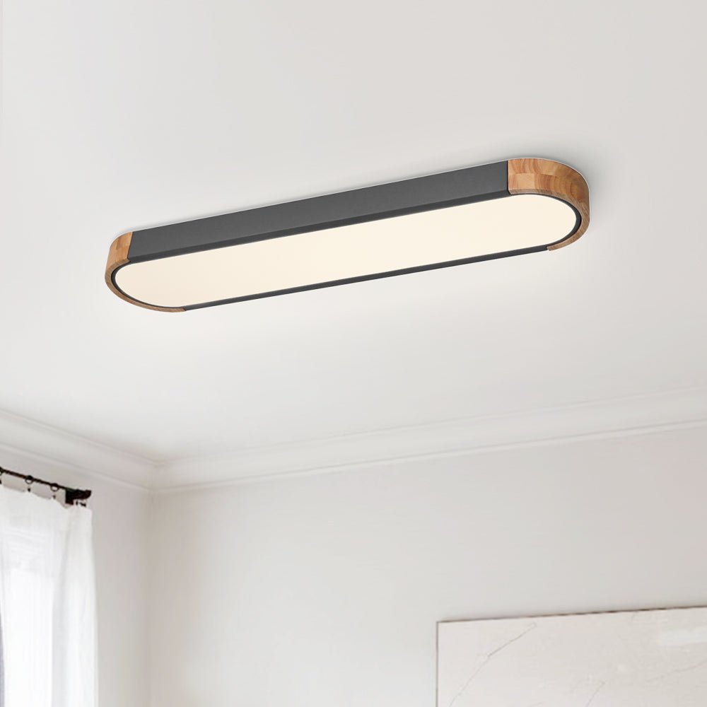 Nordic Style Metal & Wood Dimmable LED Ceiling Light - LightfixturesUAE
