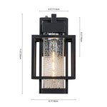 Outdoor Hammer Cage Glass Wall Sconce - LightfixturesUAE
