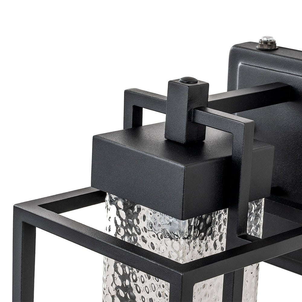 Outdoor Hammer Cage Glass Wall Sconce - LightfixturesUAE