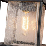 Outdoor Lantern Crackle Glass Shade Wall Sconce - LightfixturesUAE