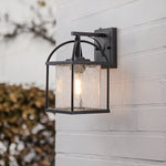 Outdoor Lantern Crackle Glass Shade Wall Sconce - LightfixturesUAE