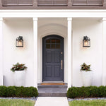 Outdoor Lantern Crackle Glass Shade Wall Sconce - LightfixturesUAE