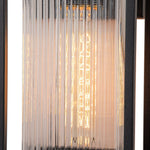 Outdoor Lantern Striped Glass Wall Sconce - LightfixturesUAE