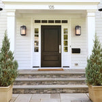Outdoor Lantern Striped Glass Wall Sconce - LightfixturesUAE