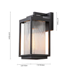 Outdoor Lantern Striped Glass Wall Sconce - LightfixturesUAE