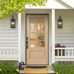 Outdoor Modern Lantern Clear Glass Wall Sconce - LightfixturesUAE
