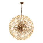 Oversized 20 - Light Blossom Firework Crystal Globe Dandelion Chandelier - LightfixturesUAE