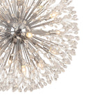 Oversized 20 - Light Blossom Firework Crystal Globe Dandelion Chandelier - LightfixturesUAE