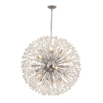 Oversized 20 - Light Blossom Firework Crystal Globe Dandelion Chandelier - LightfixturesUAE