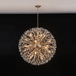 Oversized 20 - Light Blossom Firework Crystal Globe Dandelion Chandelier - LightfixturesUAE