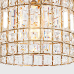 Retro French 1 - Light Bell - Shaped K9 Crystal Metal Pendant Light - LightfixturesUAE