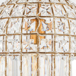 Retro French 1 - Light Bell - Shaped K9 Crystal Metal Pendant Light - LightfixturesUAE
