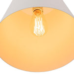 Scandinavian 1 - Light Geometric White Metal Pendant Light - LightfixturesUAE