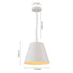 Scandinavian 1 - Light Geometric White Metal Pendant Light - LightfixturesUAE