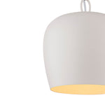Scandinavian 1 - Light Geometric White Metal Pendant Light - LightfixturesUAE