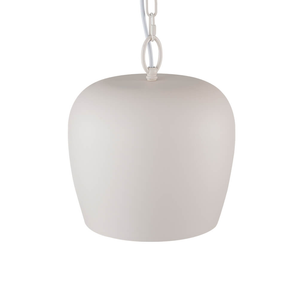 Scandinavian 1 - Light Geometric White Metal Pendant Light - LightfixturesUAE