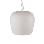 Scandinavian 1 - Light Geometric White Metal Pendant Light - LightfixturesUAE
