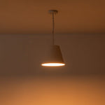 Scandinavian 1 - Light Geometric White Metal Pendant Light - LightfixturesUAE