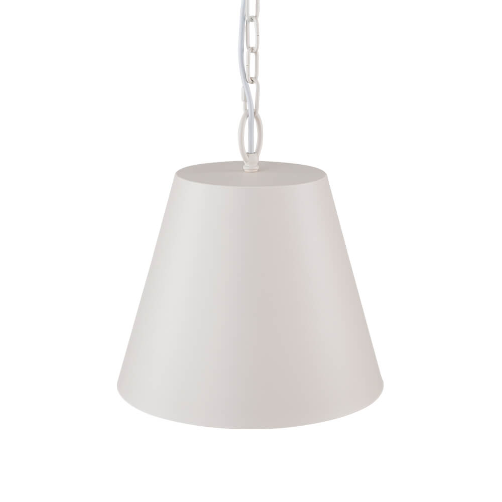 Scandinavian 1 - Light Geometric White Metal Pendant Light - LightfixturesUAE