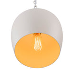 Scandinavian 1 - Light Geometric White Metal Pendant Light - LightfixturesUAE