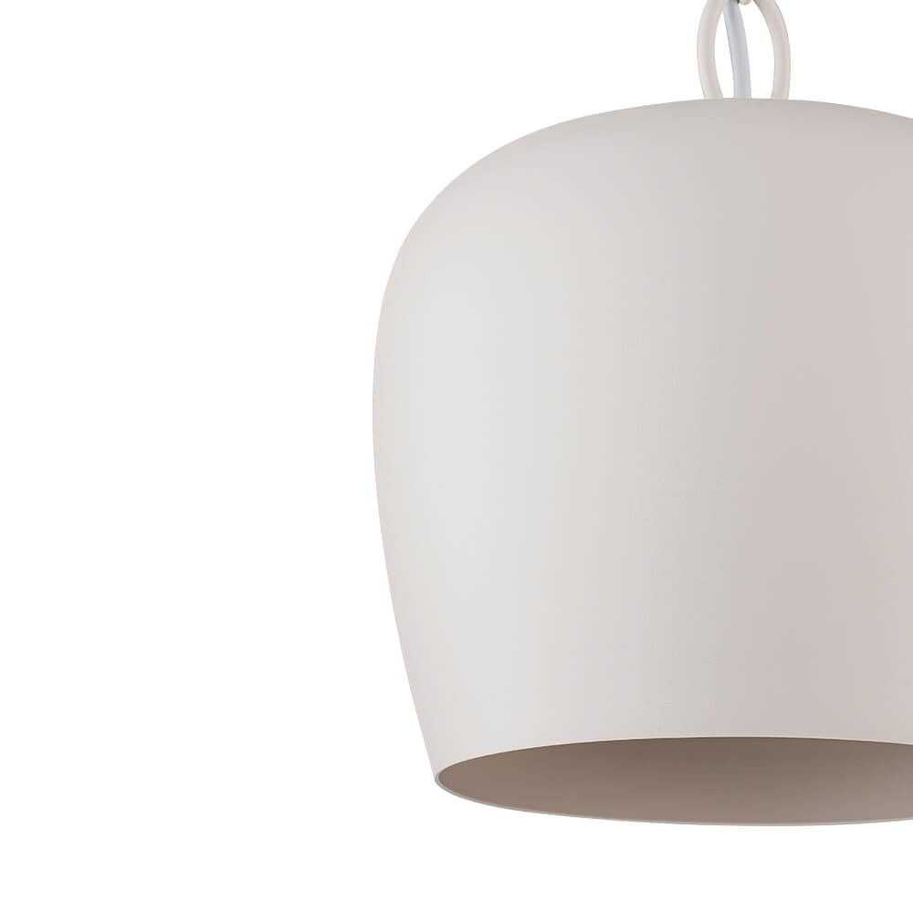 Scandinavian 1 - Light Geometric White Metal Pendant Light - LightfixturesUAE
