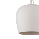 Scandinavian 1 - Light Geometric White Metal Pendant Light - LightfixturesUAE