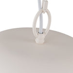 Scandinavian 1 - Light Geometric White Metal Pendant Light - LightfixturesUAE
