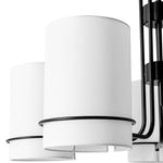 Scandinavian 5 - Light Cylindrical Fabric Metal Chandelier - LightfixturesUAE