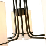 Scandinavian 5 - Light Cylindrical Fabric Metal Chandelier - LightfixturesUAE