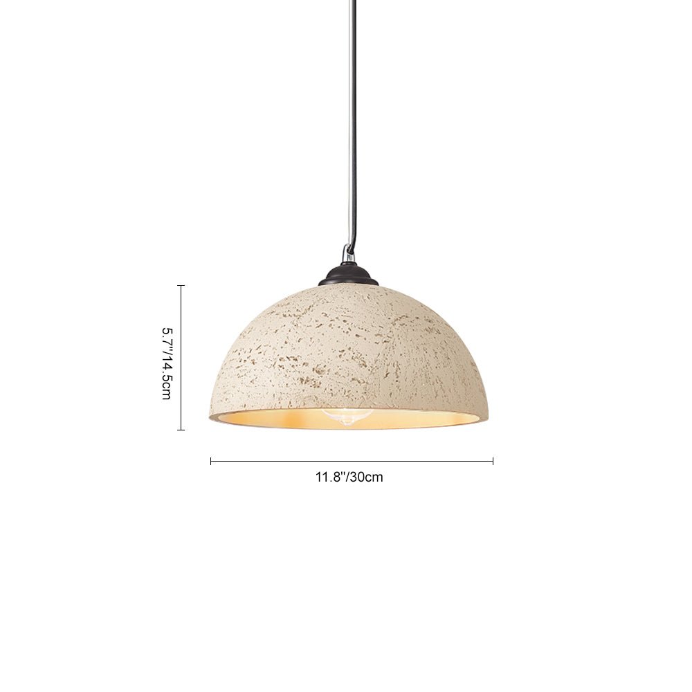 Scandinavian Single Light Dome - Shape Resin Pendant Light - LightfixturesUAE