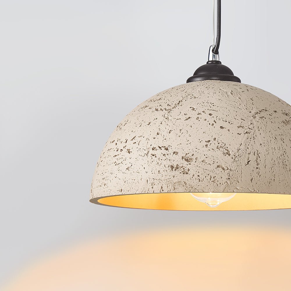 Scandinavian Single Light Dome - Shape Resin Pendant Light - LightfixturesUAE