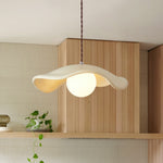 Scandinavian Single - Light Lotus Leaf - Shaped Resin Pendant Light - LightfixturesUAE