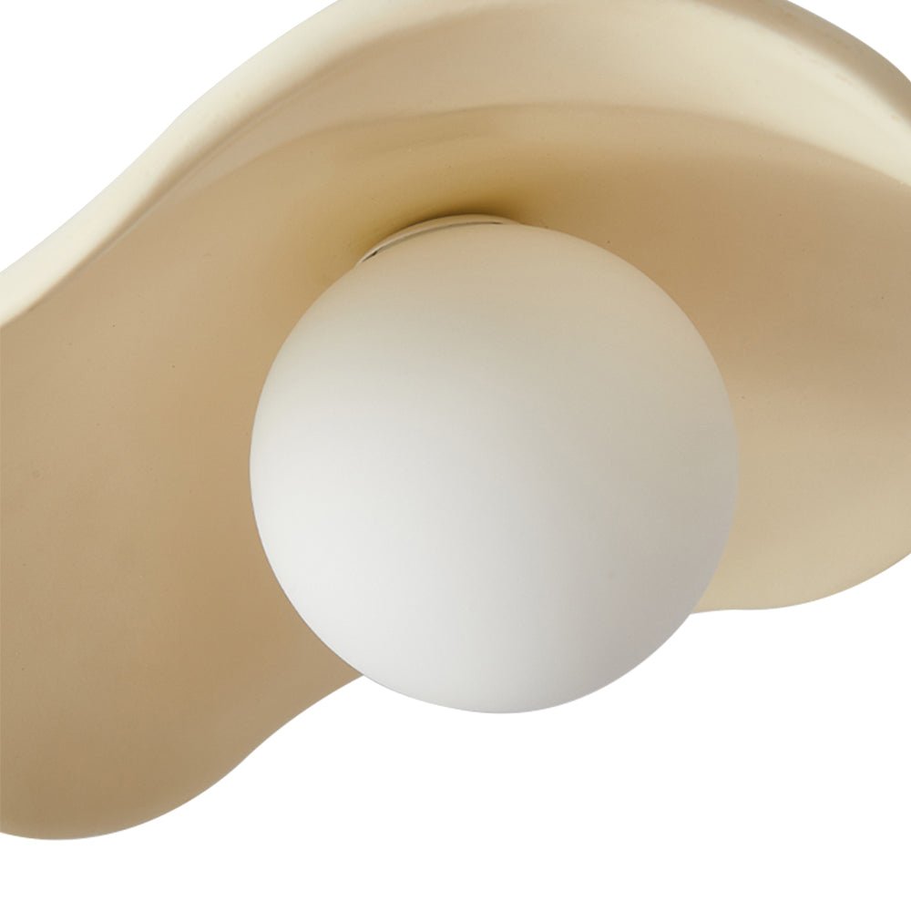 Scandinavian Single - Light Lotus Leaf - Shaped Resin Pendant Light - LightfixturesUAE