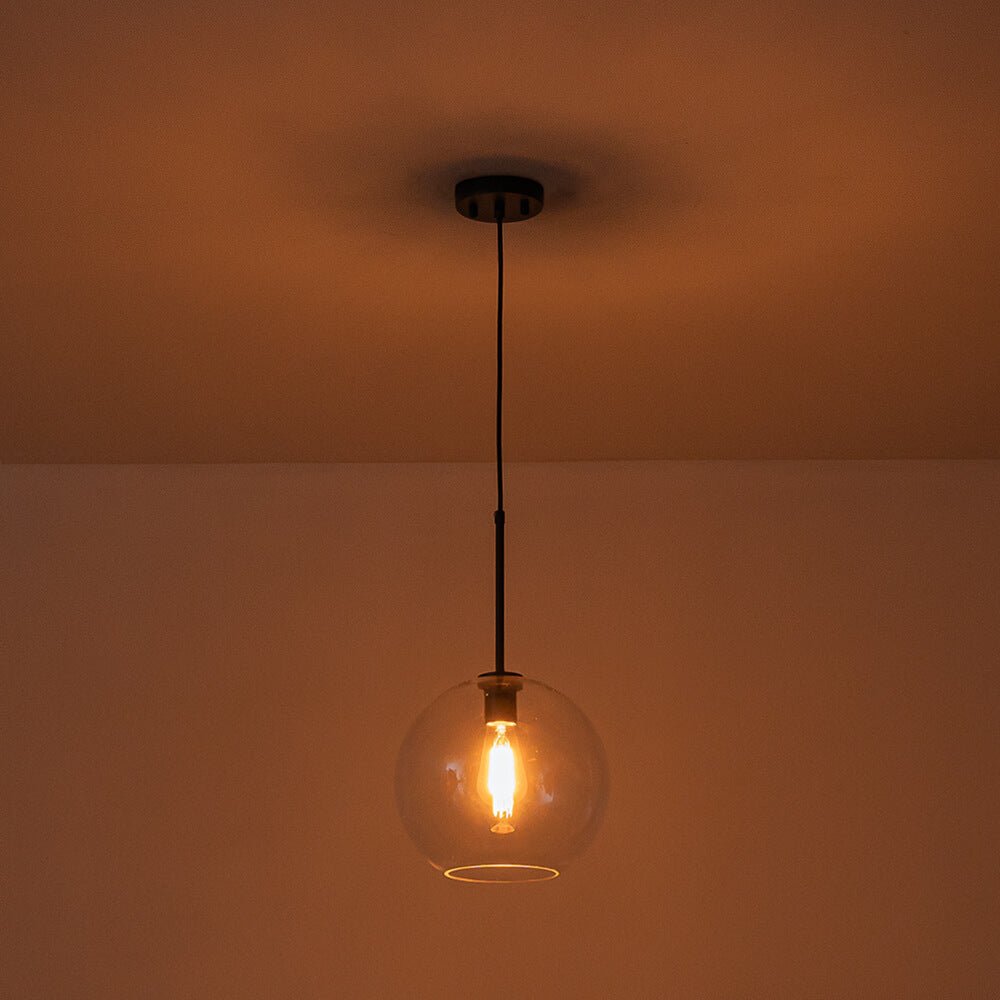 Single Light Modern Glass Globe Pendant - LightfixturesUAE