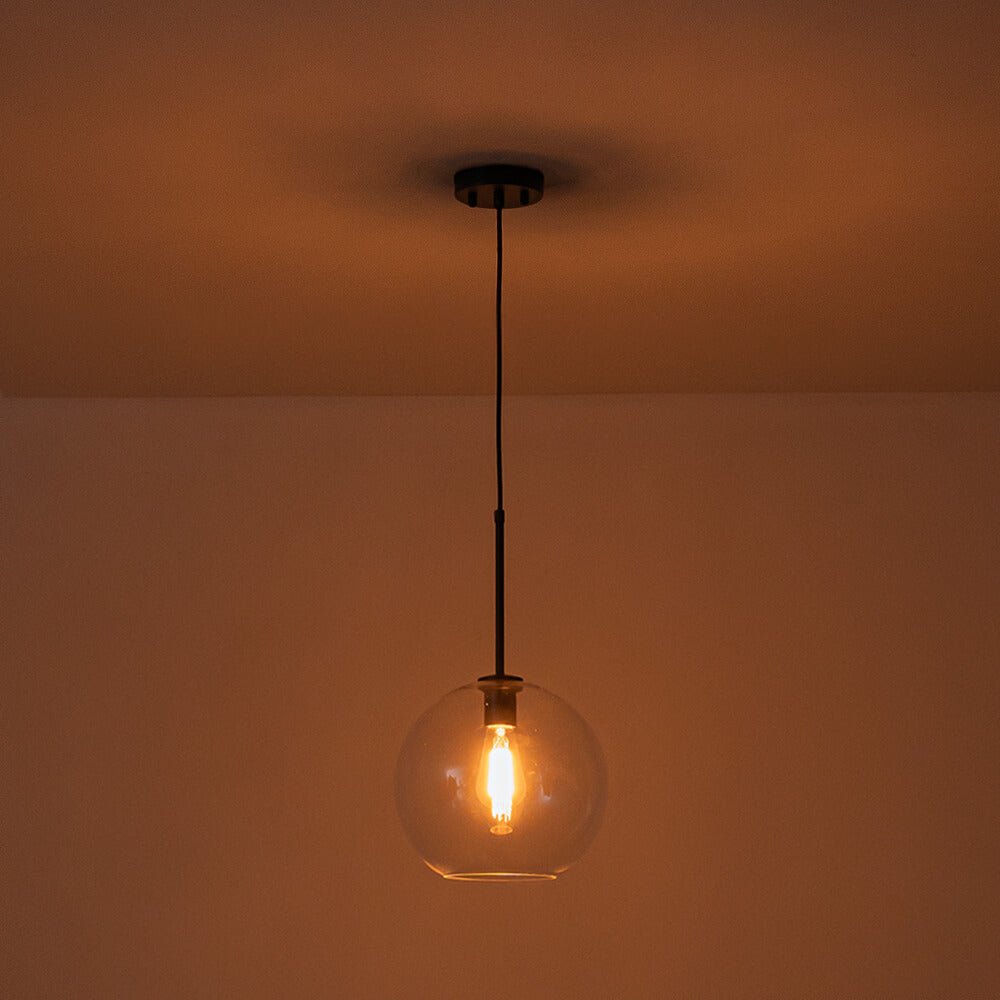 Single Light Modern Glass Globe Pendant - LightfixturesUAE