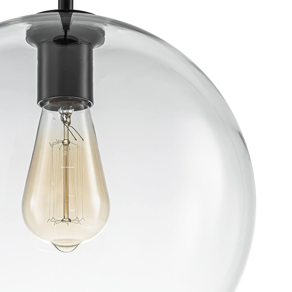 Single Light Modern Glass Globe Pendant - LightfixturesUAE