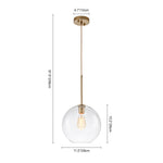 Single Light Modern Glass Globe Pendant - LightfixturesUAE