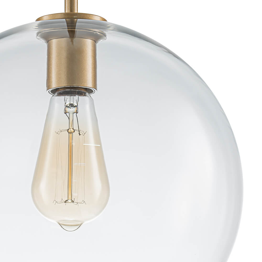 Single Light Modern Glass Globe Pendant - LightfixturesUAE