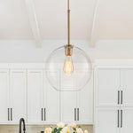 Single Light Modern Glass Globe Pendant - LightfixturesUAE