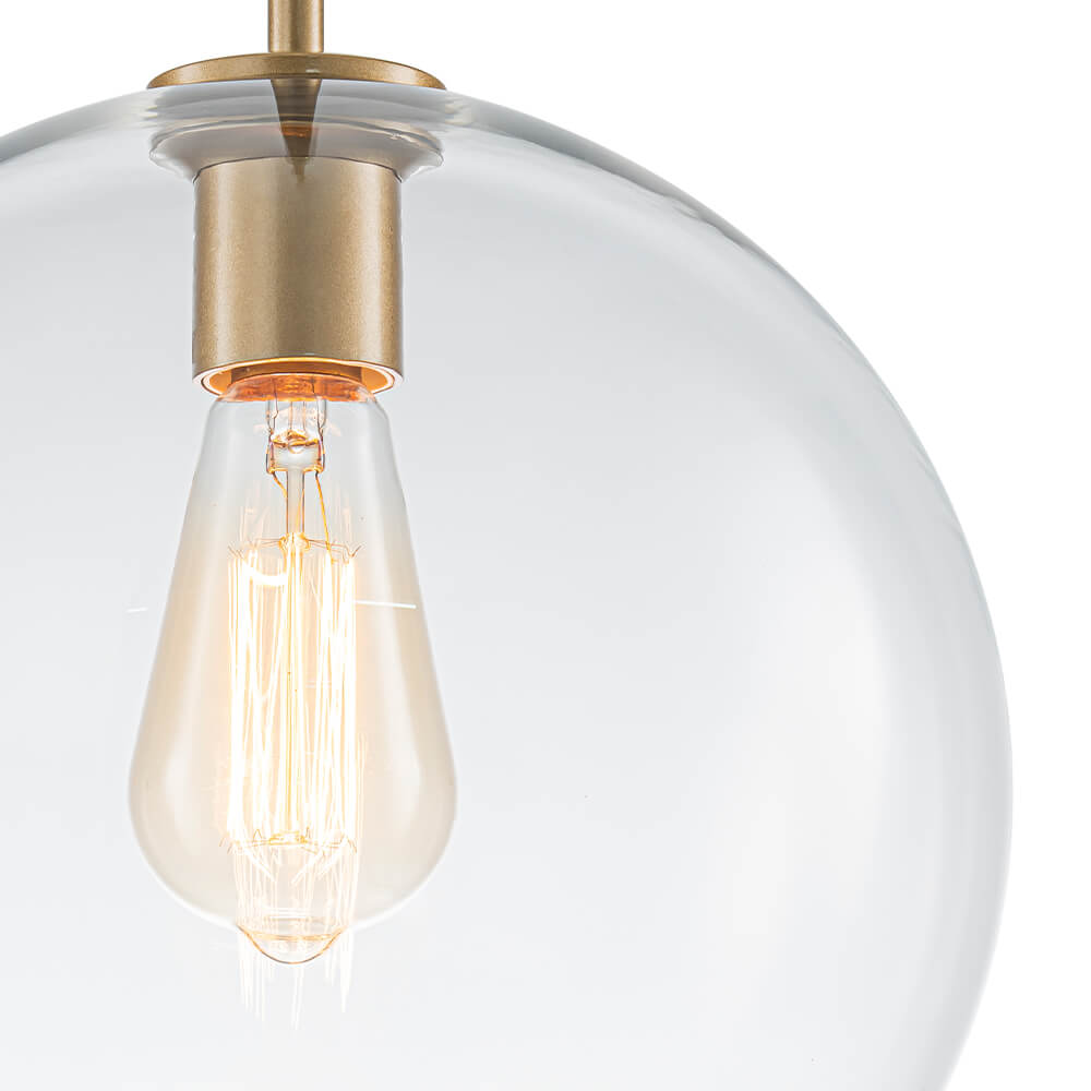 Single Light Modern Glass Globe Pendant - LightfixturesUAE
